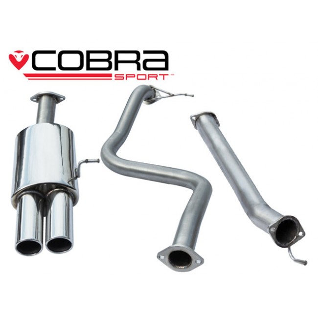 Cobra Sport Fiesta ST180 Cat Back Exhaust 2.5 inch bore Non-Resonated Twin Tailpipe - Image 4