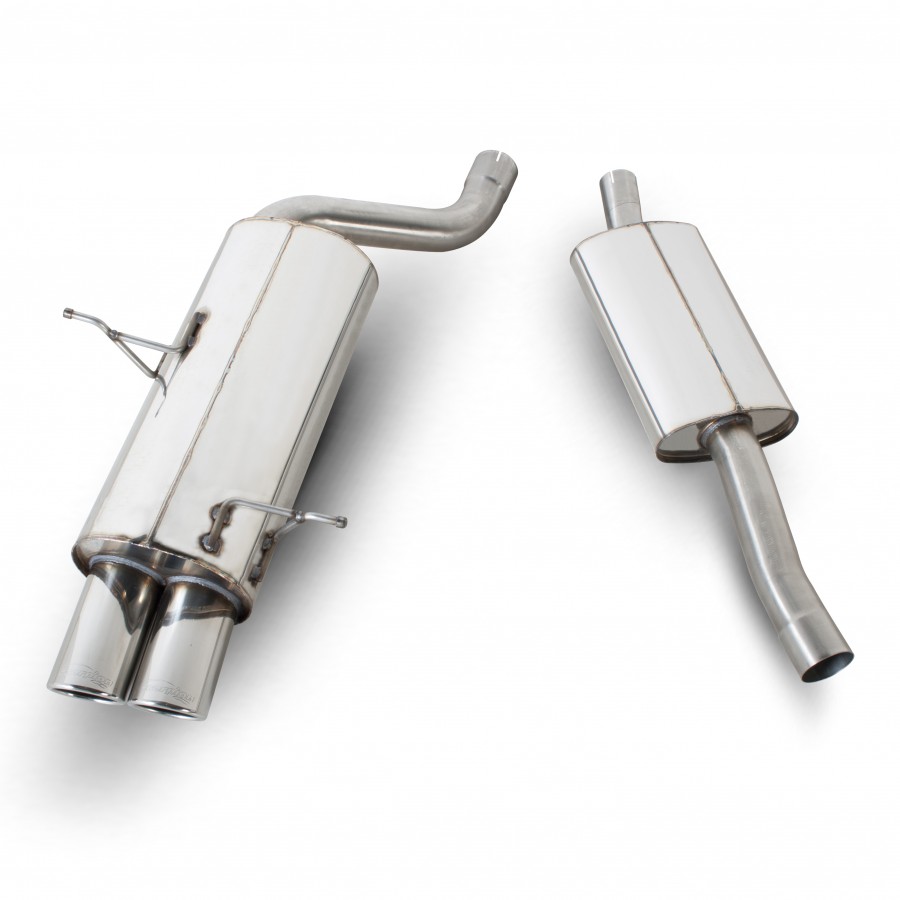 E46 BMW 316/318 Scorpion Cat-back Exhaust System Polished twin Monaco trims - Image 2