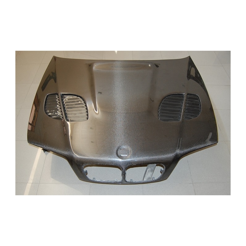 Carbon bonnet BMW E46 2002-2006 2-door LOOK M3 GTR, with air intake