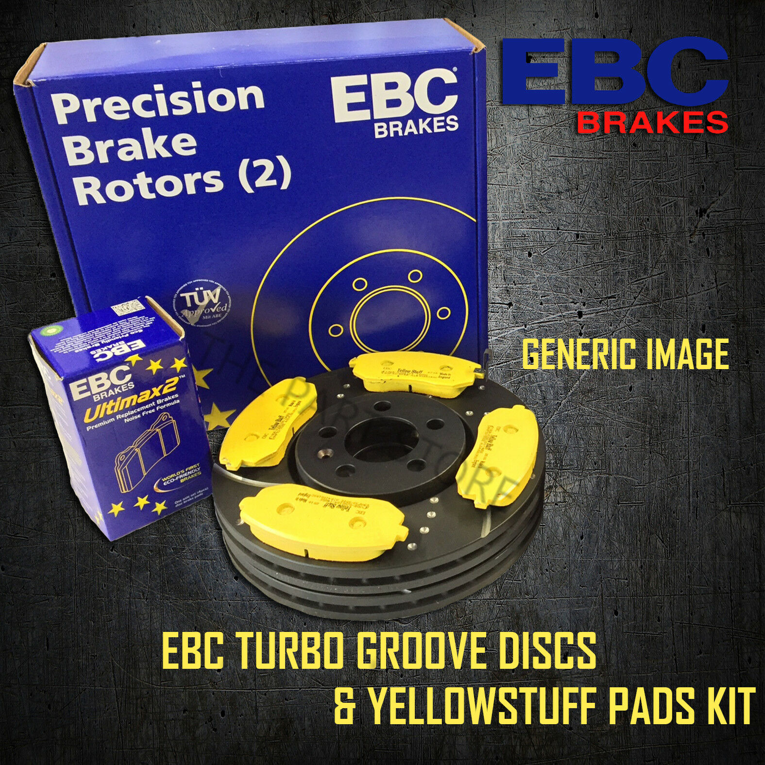 EBC YellowStuff Rear Brake Pads for Honda Civic CRX 1.6 87-91 DP4642/2R ED9