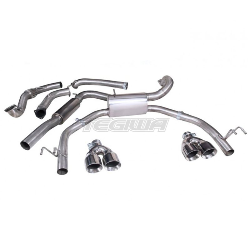 COBRA CAT BACK EXHAUST SYSTEM RESONATED HONDA CIVIC TYPE R FK2 15+ - Image 2