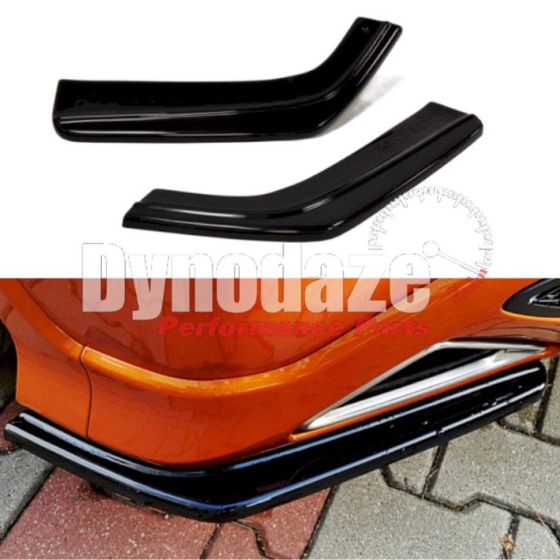 MAXTON DESIGN REAR SIDE SPLITTERS HONDA CIVIC VIII TYPE R / TYPE S GLOSS BLACK