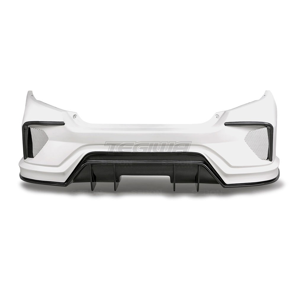 Seibon TT-Style Fibreglass/Carbon Fibre Rear Bumper Honda Civic FK8 Saloon 16-20 - Image 3