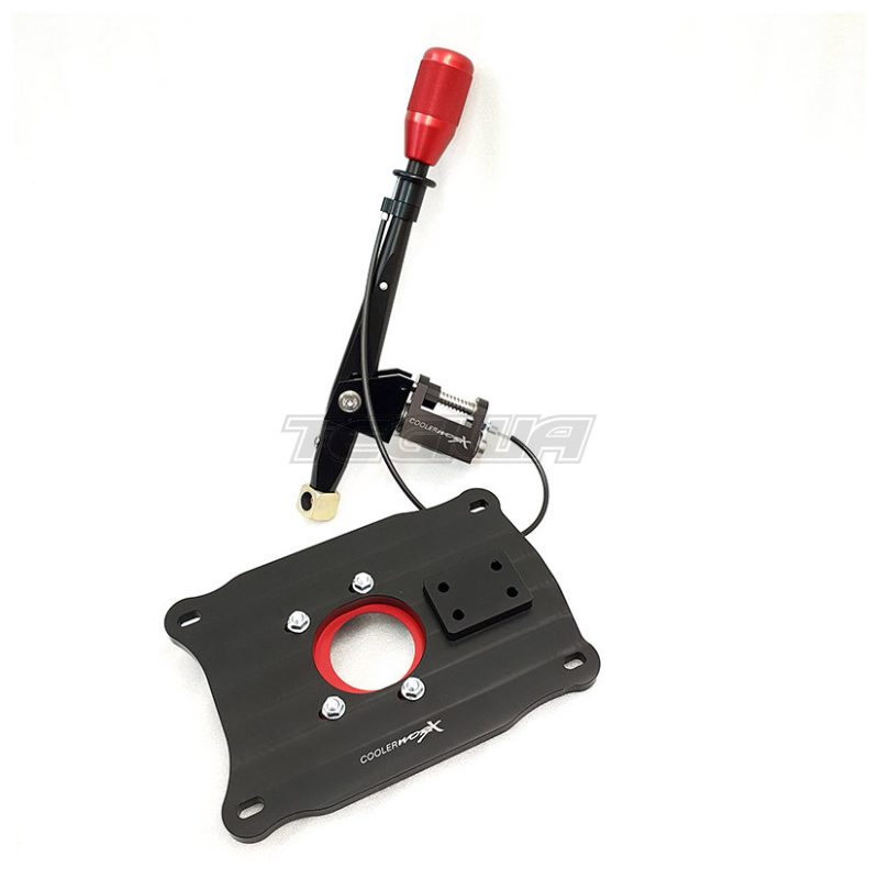 COOLERWORX Short Shifter Nissan 370Z Black Shifter with Red Knob