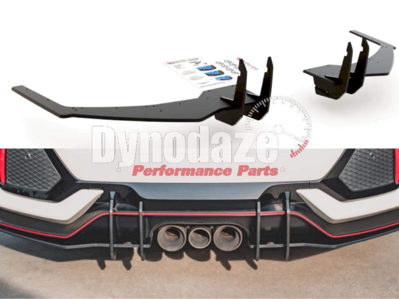 MAXTON DESIGN RACING REAR VALANCE V2 HONDA CIVIC X TYPE R FK8 (2017-) BLACK