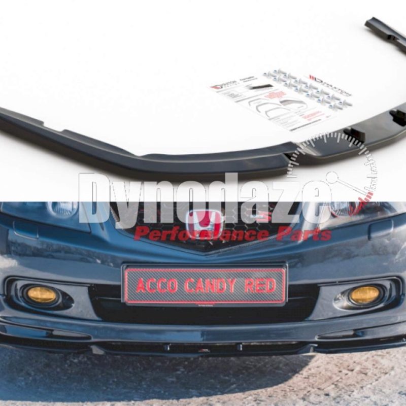 MAXTON DESIGN FRONT SPLITTER V.2 HONDA ACCORD MK7 TYPE-S PRE-FACELIFT (2002-2007) GLOSS BLACK
