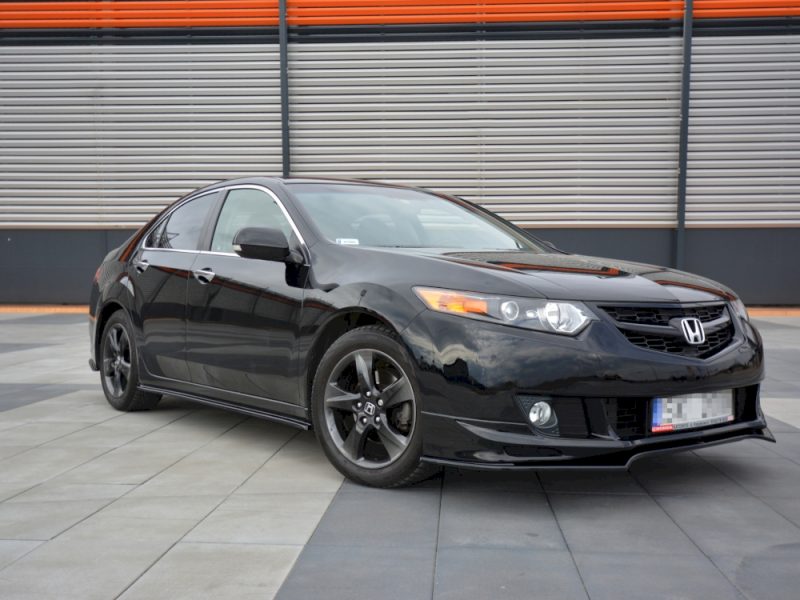 MAXTON DESIGN SIDE SKIRTS SPLITTERS HONDA ACCORD MK8 (CU-SERIES) PRE-FACELIFT SEDAN (2008-2011) GLOSS BLACK - Image 2