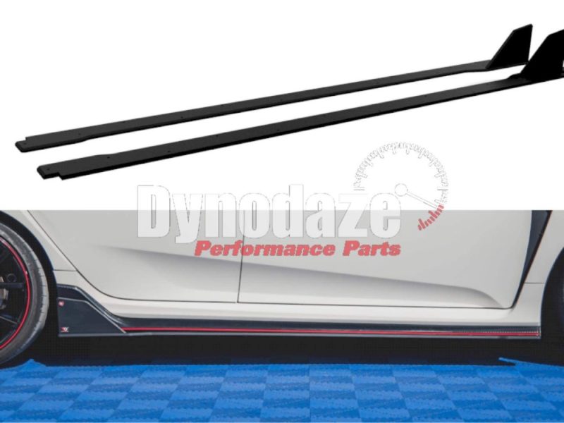 MAXTON DESIGN RACING SIDE SKIRTS DIFFUSERS HONDA CIVIC X TYPE-R FK8 (2017 - UP) BLACK