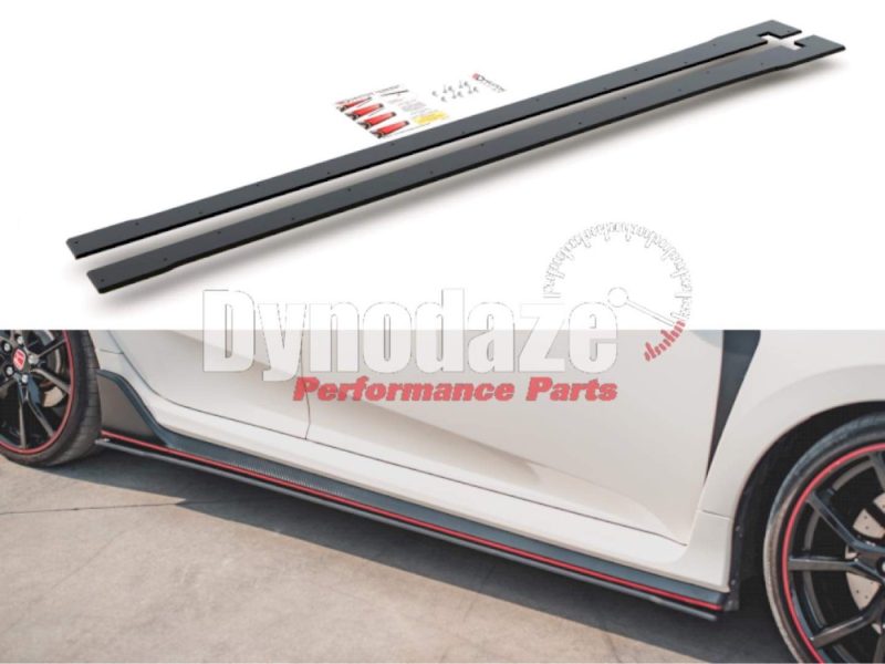 MAXTON DESIGN RACING SIDE SKIRTS DIFFUSERS V2 HONDA CIVIC X TYPE-R FK8 (2017-) BLACK