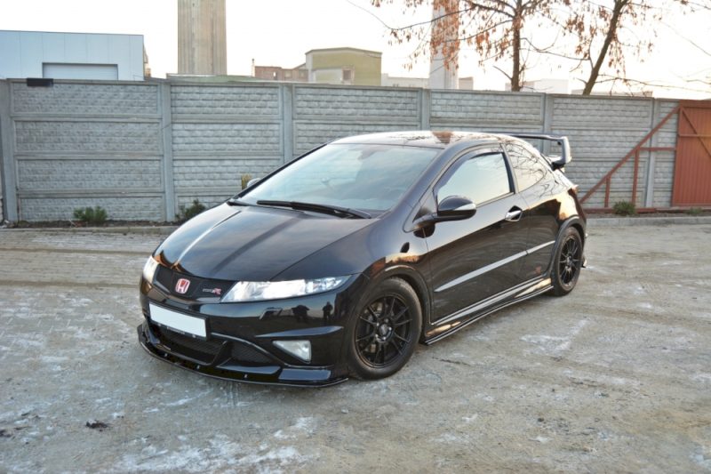 MAXTON DESIGN FRONT SPLITTER HONDA CIVIC VIII TYPE R GP KIT (2007-2010) GLOSS BLACK - Image 6