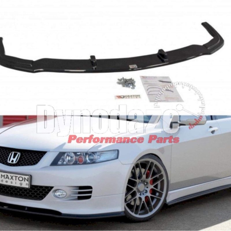 MAXTON DESIGN FRONT SPLITTER HONDA ACCORD VII TYPE-S FACELIFT (2002-2007) GLOSS BLACK