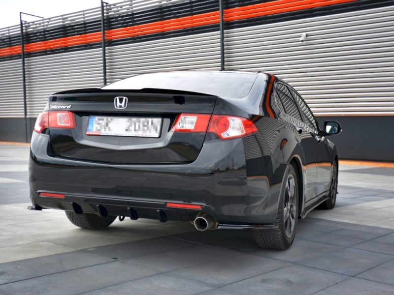 MAXTON DESIGN REAR SIDE SPLITTERS HONDA ACCORD MK8 (CU-SERIES) PRE-FACELIFT SEDAN (2008-2011) GLOSS BLACK - Image 3