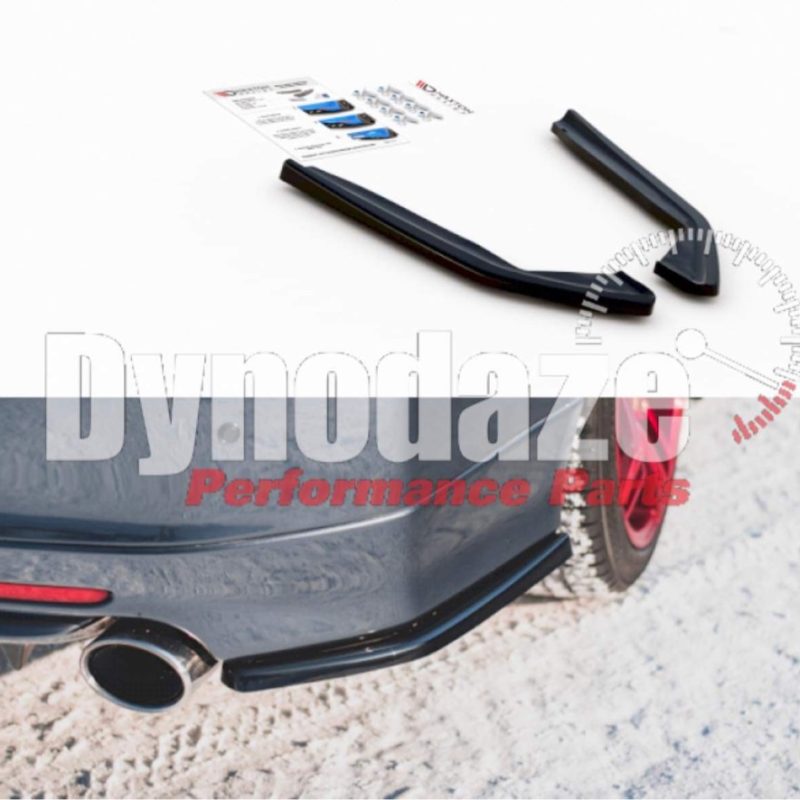 MAXTON DESIGN REAR SIDE SPLITTERS HONDA ACCORD MK7 TYPE-S PRE-FACELIFT (2002-2007) GLOSS BLACK