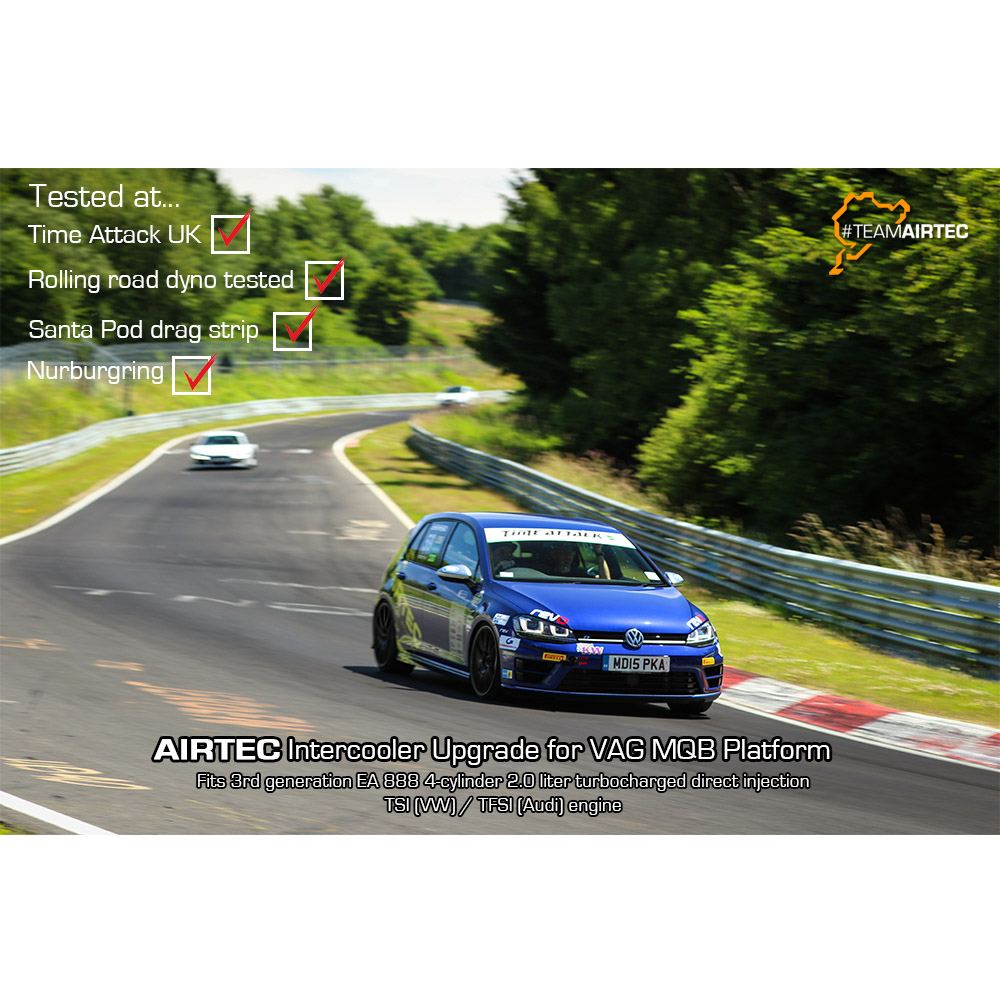 AIRTEC MOTORSPORT INTERCOOLER UPGRADE FOR VW GOLF 7R, SEAT LEON CUPRA AND AUDI S3 8V