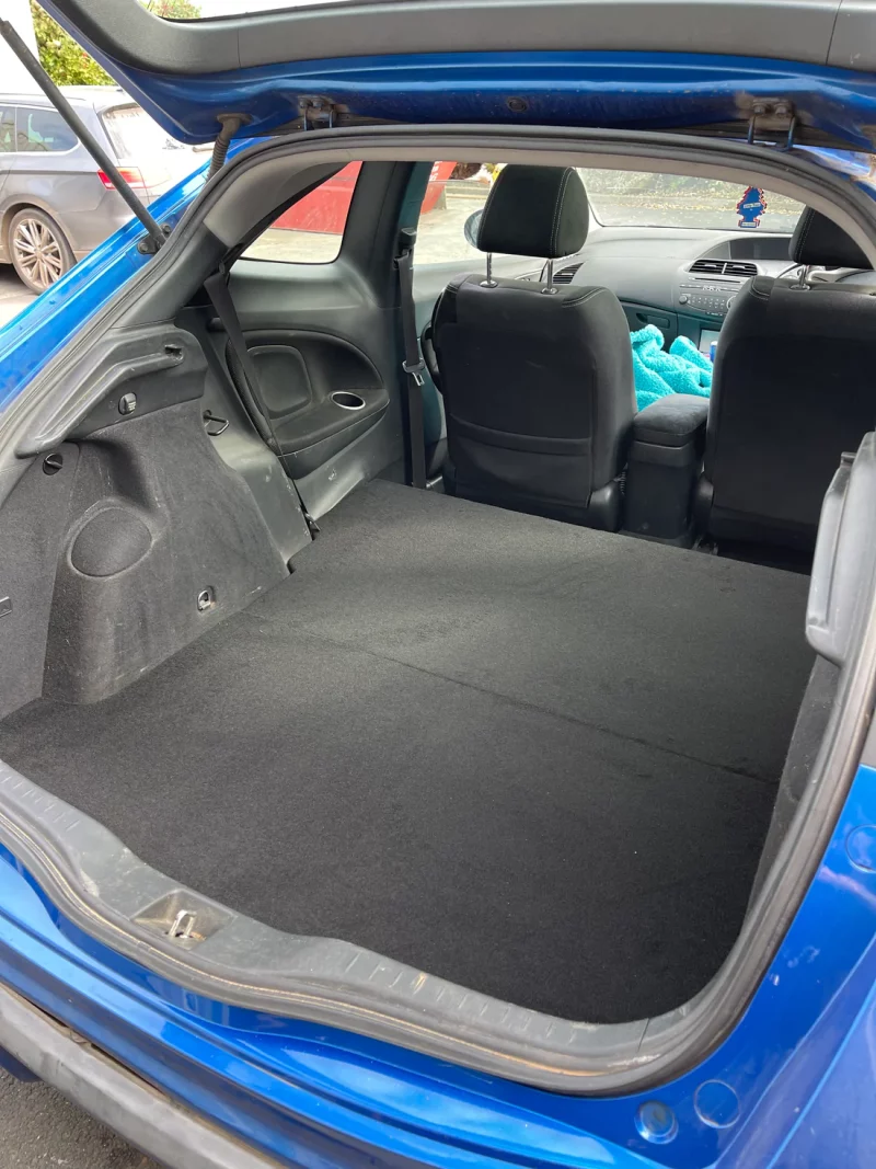 JC Clubsport Honda FN2 Rear seat delete Black OEM Carpet - Image 2