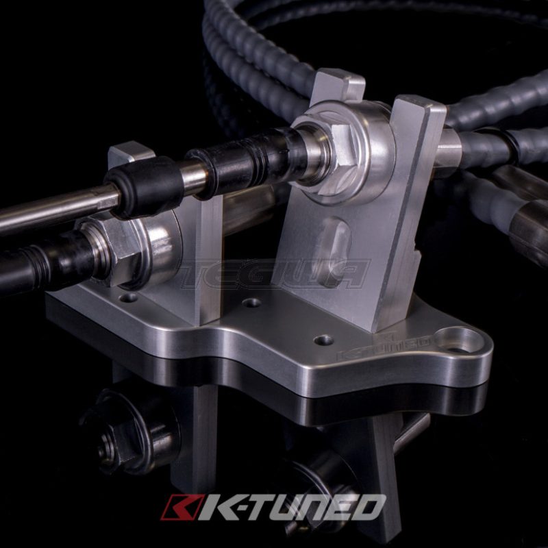 K-Tuned Race-Spec Shifter Cables with Trans Bracket- K24Z7 Transmission/RSX Type S Selector/RSX Style Shifter - Image 2