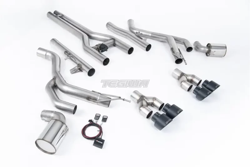 Milltek Dodge Challenger SRT Hellcat (inc Redeye and Widebody Models) 2015-2022 Front Pipe-back Exhaust with Cerakote Black Tips